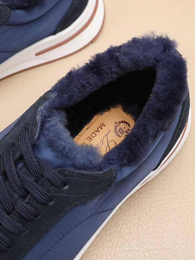 Кроссовки с мехом Loro Piana Week End Walk Evo    