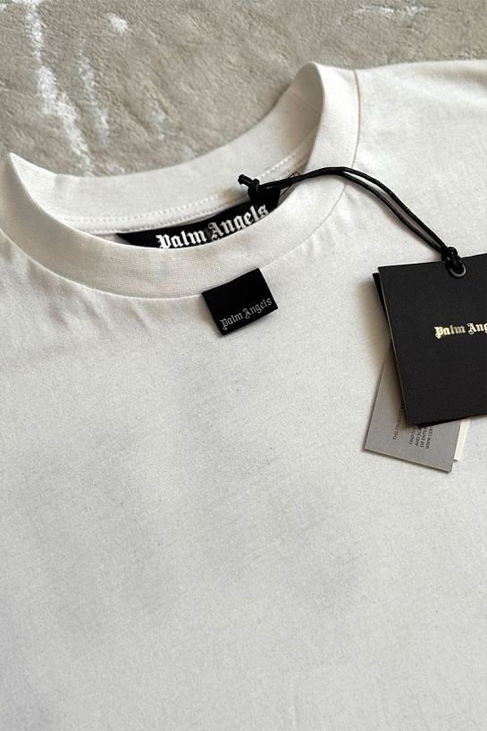 Белая оверсайз футболка Palm Angels Blurred Logo