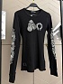 Чёрный женский лонгслив Chrome Hearts premium