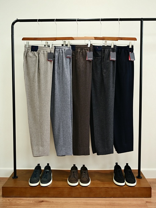 Мужские серые брюки Kiton premium