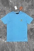 Футболка голубого цвета Loro Piana logo-embroidered