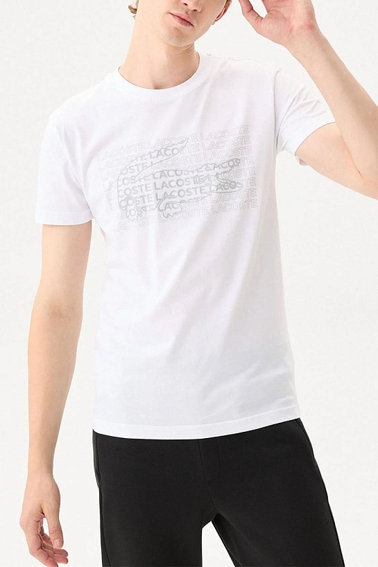 Мужская белая футболка Lacoste