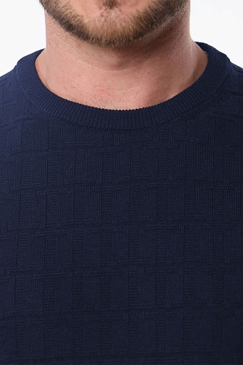 Мужской джемпер Tommy Hilfiger logo-embroidered - Navy   