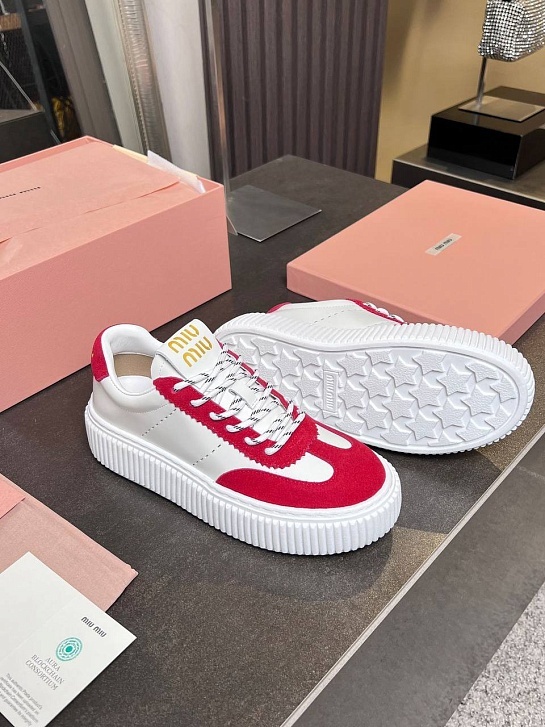 Женские комбинированные кроссовки MIU MIU Premium