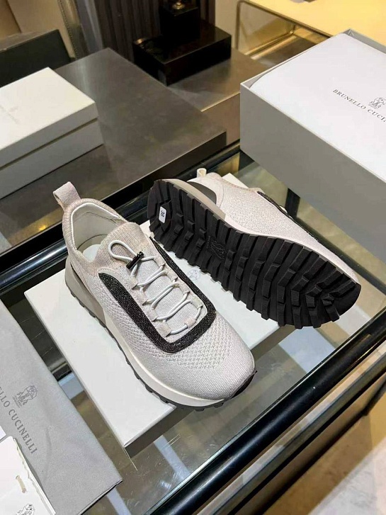 Женские текстильные кроссовки Brunello Cucinelli premium