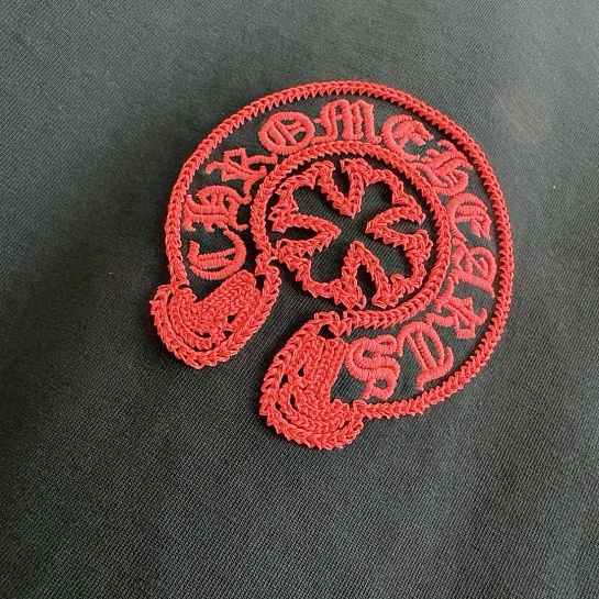 Тёмно-серая оверсайз футболка Chrome Hearts Premium