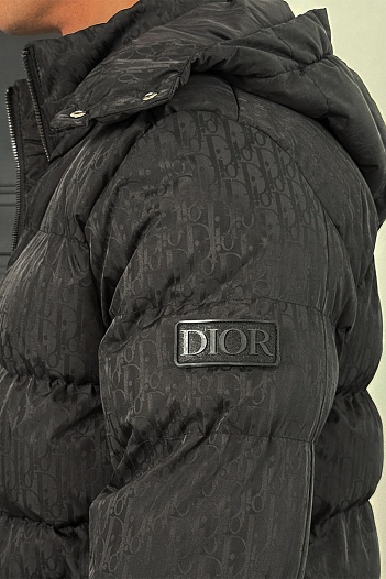 Чёрная мужская куртка Dior Oblique Technical Jacquard   