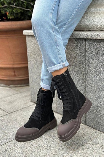 Женские ботинки Brunello Cucinelli Monil Chain - Black   