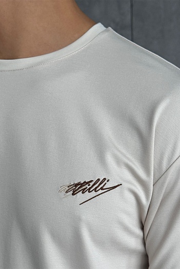 Мужская бежевая футболка Zilli    