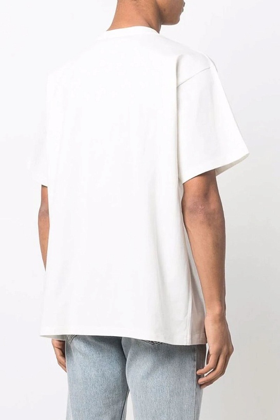 Белая оверсайз футболка Gucci mirror-logo