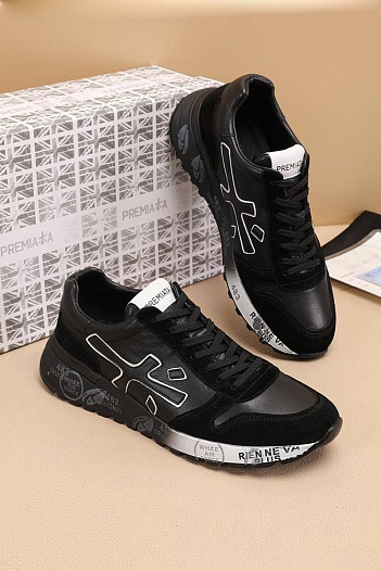 Комбинированные кроссовки Premiata Mick - Black   
