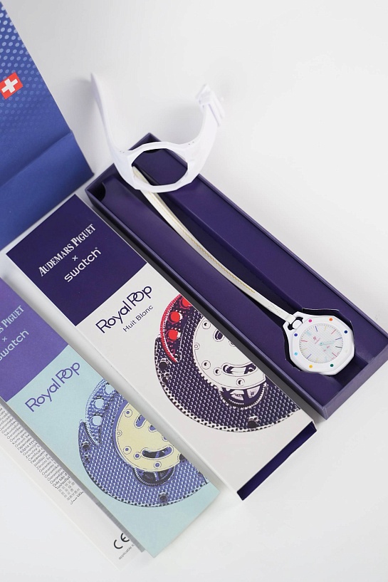 Часы Audemars Piguet x Swatch "Royal Pop" Huit Blanc premium