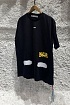 Чёрная оверсайз футболка Off-White Heavy diag spray
