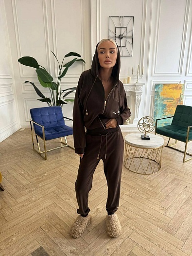 Женский вельветовый костюм Loro Piana Premium   