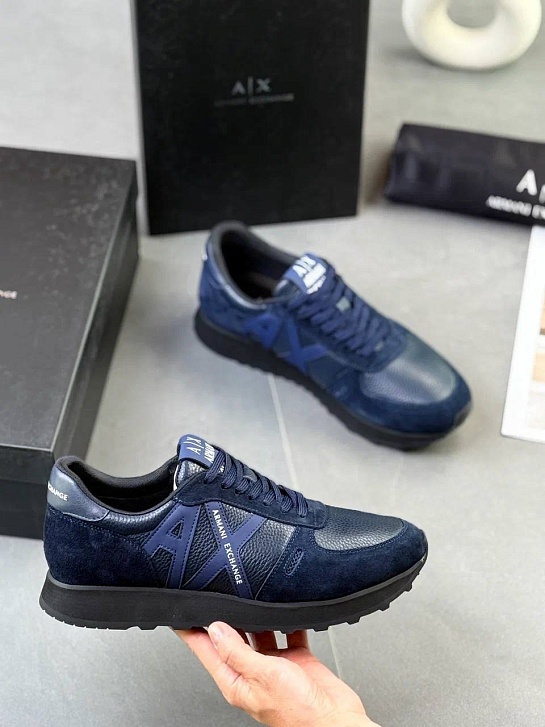 Кроссовки синего цвета Armani Exchange