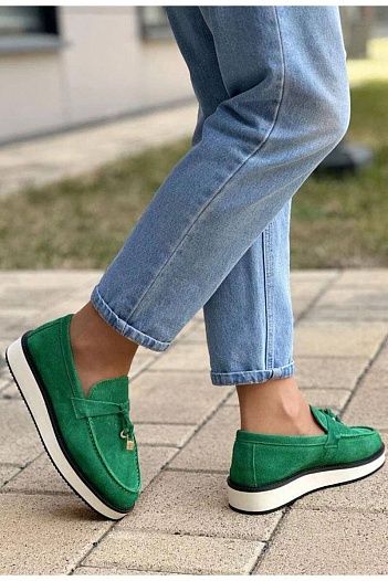Женские замшевые лоферы Loro Piana   
