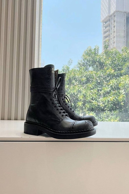 Женские ботинки MIU MIU Premium - Black
