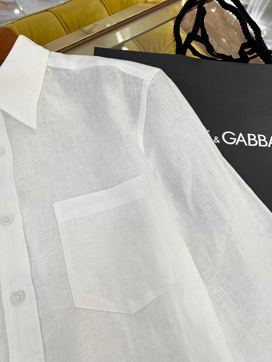 Льняная рубашка Dolce & Gabbana Premium - White