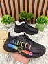 Кожаные кроссовки Gucci GG Rhyton - Black