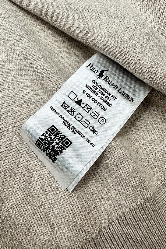 Мужская бежевая кофта Polo Ralph Lauren pony-embroidered