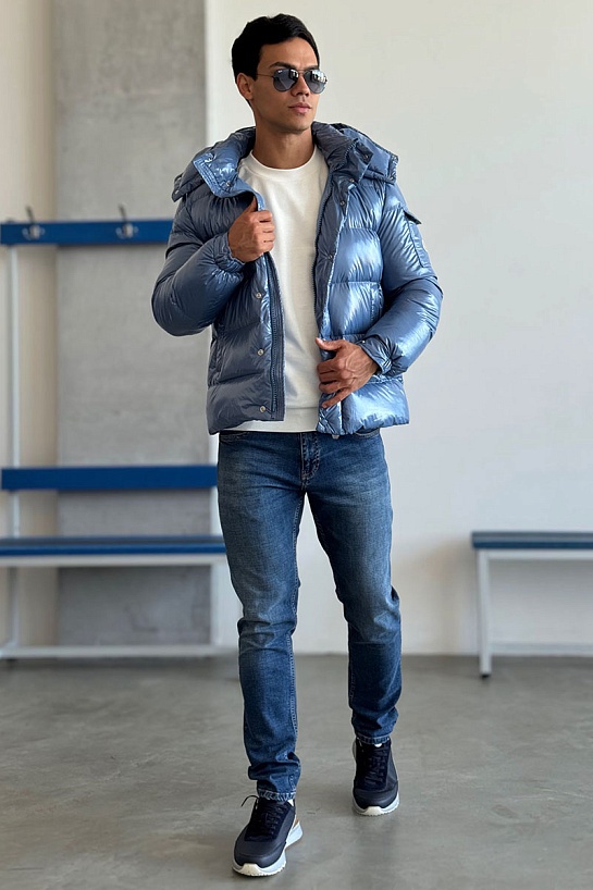 Мужской пуховик Moncler Maya 70 - Blue