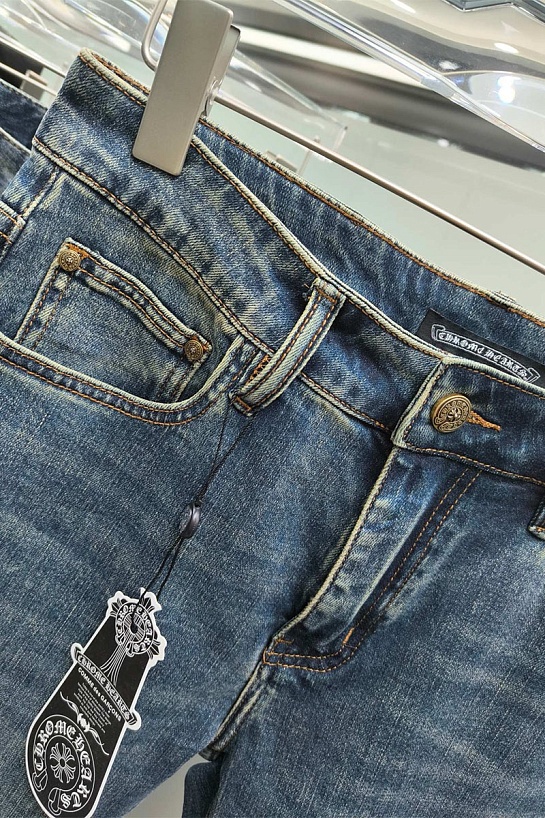 Мужские синие джинсы Chrome Hearts Premium