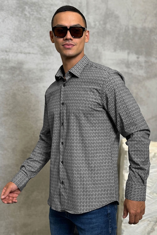 Мужская чёрная рубашка Armani Exchange