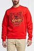 Красный мужской свитшот Kenzo Tiger Head embroidered