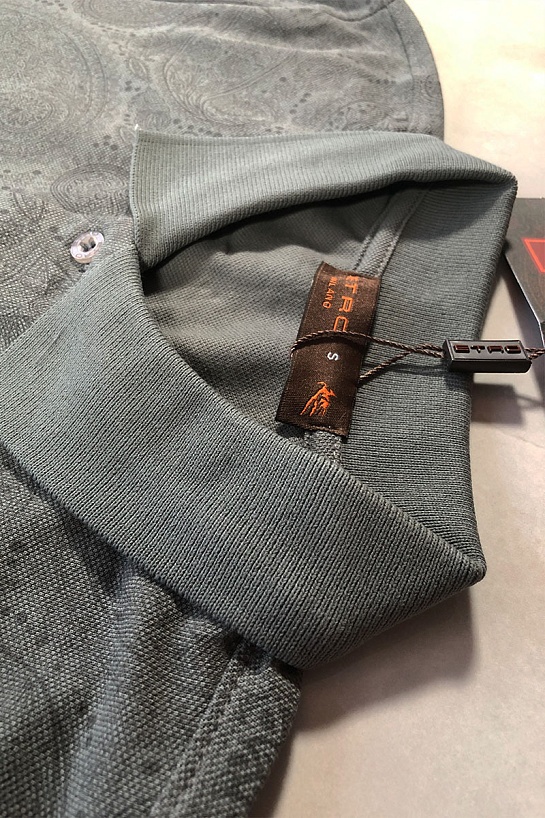 Классическое мужское поло Etro серого цвета
