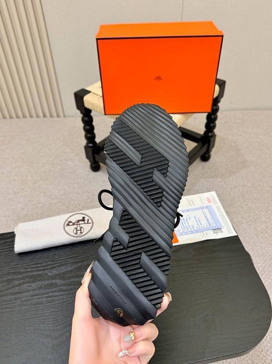 Текстильные кроссовки Hermes lift slip-on