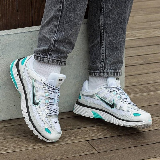 Кроссовки Nike P-6000 - White / Light Aqua 