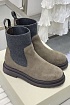 Женские замшевые сапоги Brunello Cucinelli premium - Beige