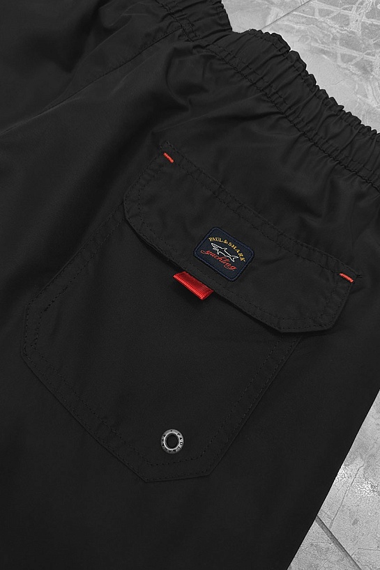 Мужские чёрные шорты Paul & Shark logo-patch