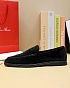Мужские замшевые лоферы Loro Piana Summer Walk - Black