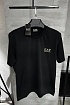 Мужская чёрная футболка Emporio Armani 7 logo-print