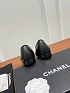 Женские кожаные балетки чёрного цвеета Chanel premium