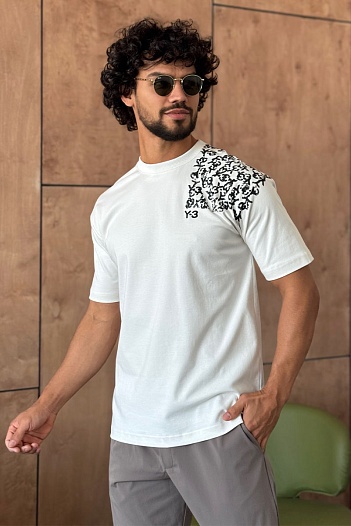 Мужская белая футболка Y-3 Yohji Yamamoto   