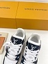 Женские кожаные кроссовки Louis Vuitton Trainer Monogram - White / Blue