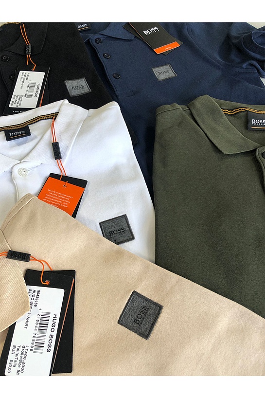 Мужское чёрное поло Hugo Boss