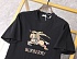 Мужская чёрная футболка Burberry Equestrian Knight