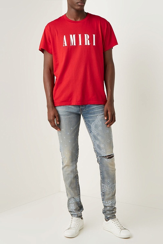 Футболка красного цвета Amiri core logo
