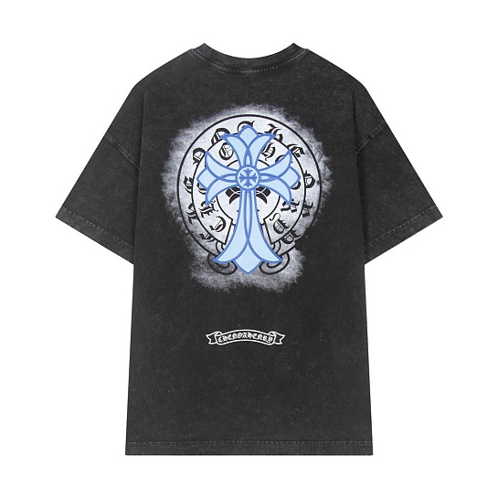 Чёрная оверсайз футболка Gothic logo