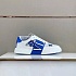 Женские комбинированные кроссовки Valentino "VLTN" - White / Blue