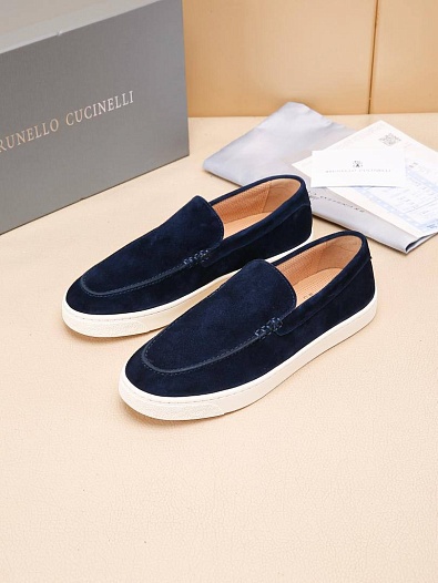 Мужские замшевые лоферы Brunello Cucinelli   