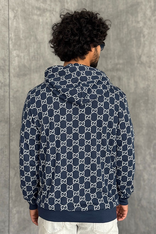 Двусторонняя кофта Gucci GG monogram - Navy