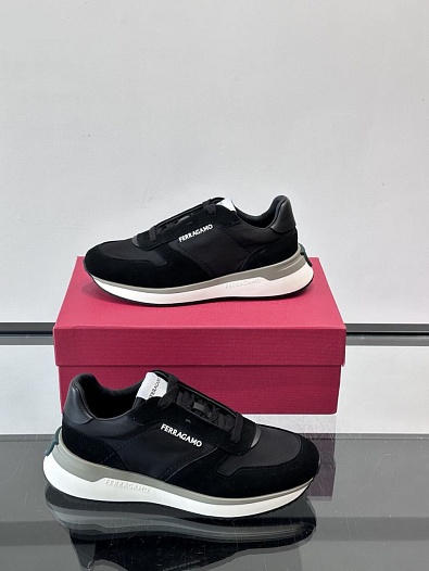 Мужские комбинированные кроссовки Salvatore Ferragamo   