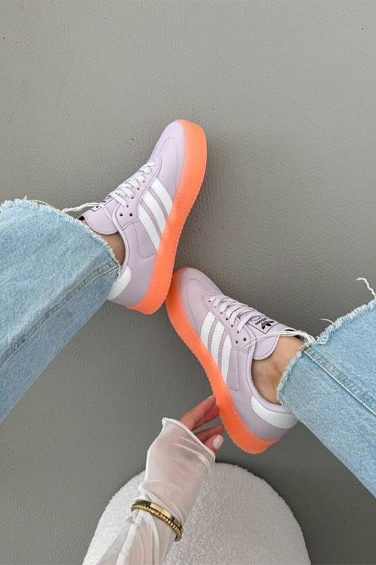 Кроссовки Adidas Samba - Purple / Orange