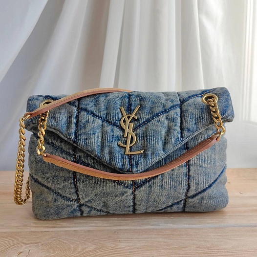 Сумка Yves Saint Laurent Puff 30x18 см - Blue   