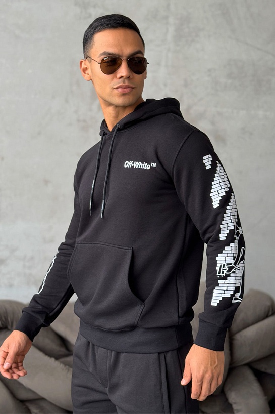 Мужское худи Off-White Brick Arrows logo-print