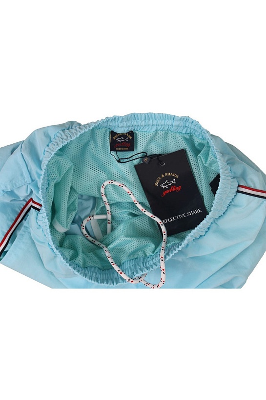 Шорты голубого цвета Paul & Shark logo-patch